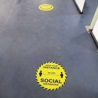 Removable Round Social Distancing Sticker Vinyl